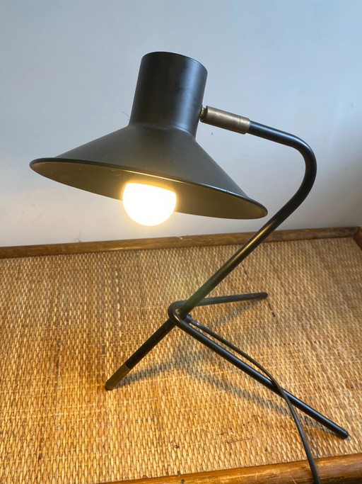 Vintage 1970 Schwarze Cocotte Lampe – tafellampen, Metal