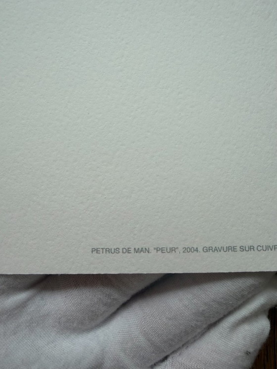 Image 1 of Petrus De Man, Peur, 2004, Gravure Sur Cuivre, Copyright P.De Man 2015, Stampato in Belgio
