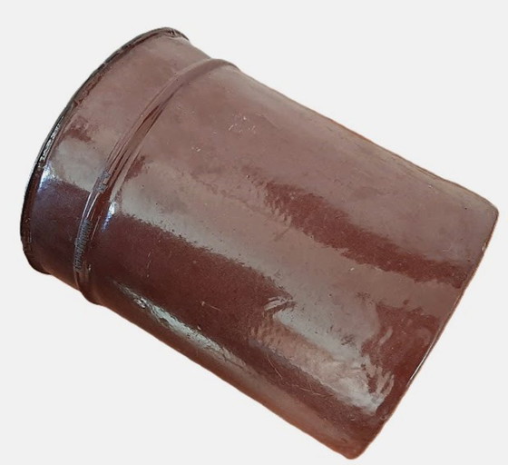 Image 1 of Vintage geëmailleerde metalen stortbak, emmer, pot