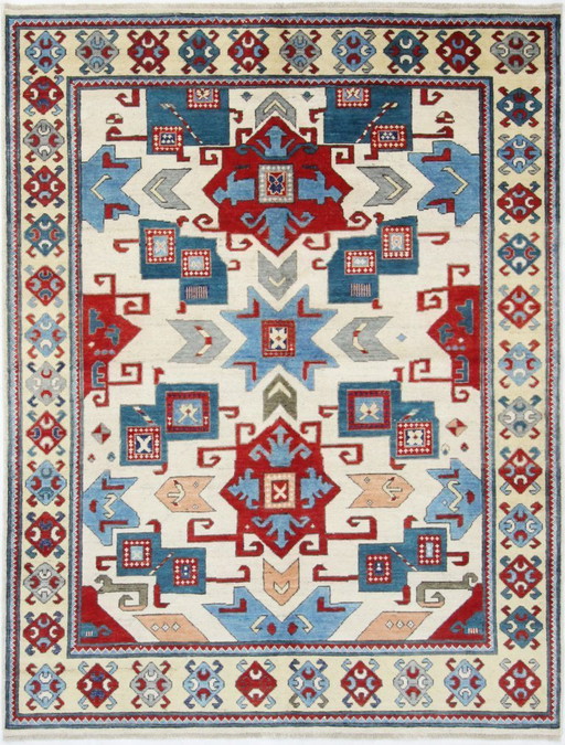 Origineel handgeknoopt Ziegler Kazak tapijt, 200 x 154 cm. Nieuw en in uitstekende staat.