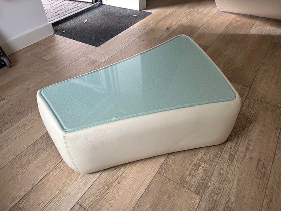 Image 1 of Mesa de centro Leolux modelo Archipel cuero/vidrio