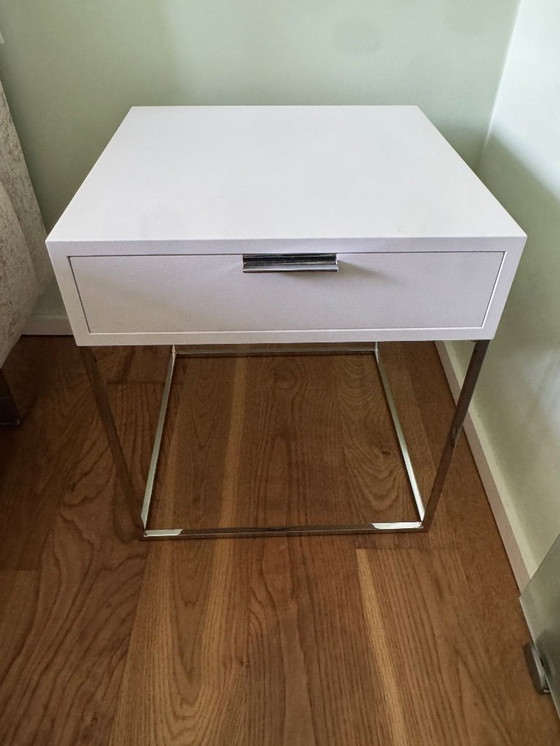 Image 1 of 2x Zanotta bedside/nightstand with drawer * like new