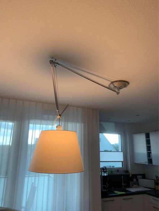 Artemide Tolomeo Sospensione Decentrata, pergamena - ø36