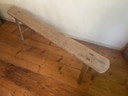 Long Bench Church Pew Oak FR 153 cm