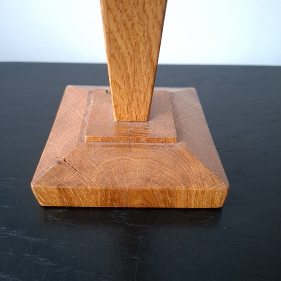 Image 1 of Chandelier Art Déco vintage en chêne, années 1920/1930