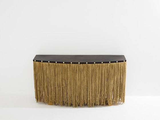 Image 1 of Sergio Ponzio IV Metal and Ropes Console Table 1970s
