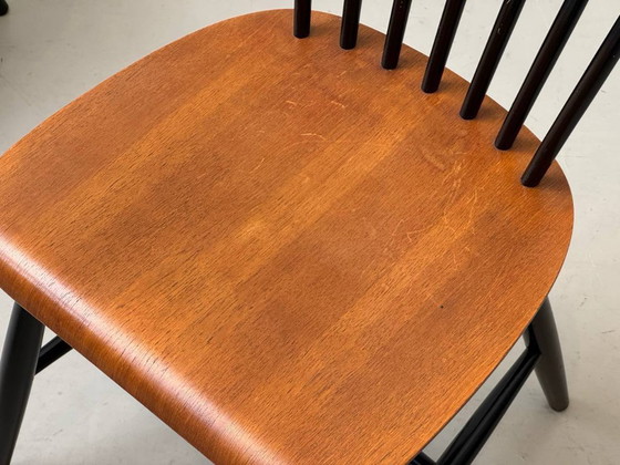 Image 1 of Set of 6 rare Fannet Chairs by Erik Fryklund for Hagafors, Sweden, 1950s