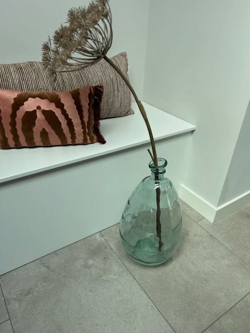 (Bottle) vase, turquoise – vazen, Glass (photo 2 of 5)