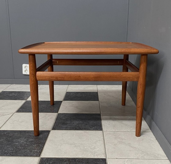 Mesa de centro cuadrada de teca diseñada por Grete Jalk para Glostrup, Dinamarca, década de 1960. (photo 12 of 13)