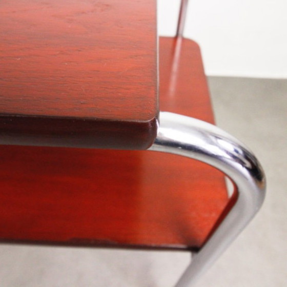 Image 1 of Chrome-plated Bauhaus side table "Carmin"