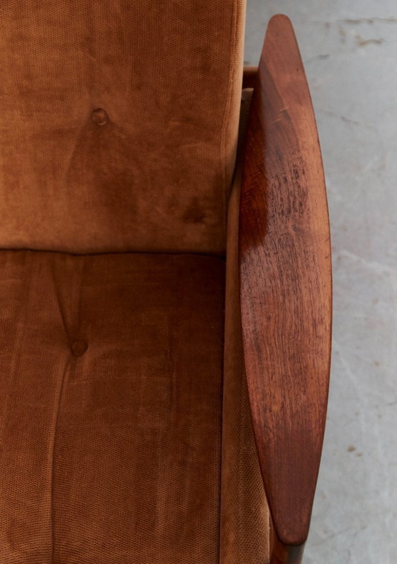 Image 1 of Ib Kofod Larsen "Djursholm" stoel voor Olof Perssons Fåtöljindustri (OPE)