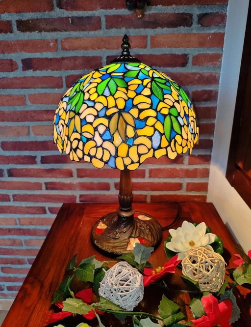 Tiffany style lamp, designer signature – tafellampen, Crystal