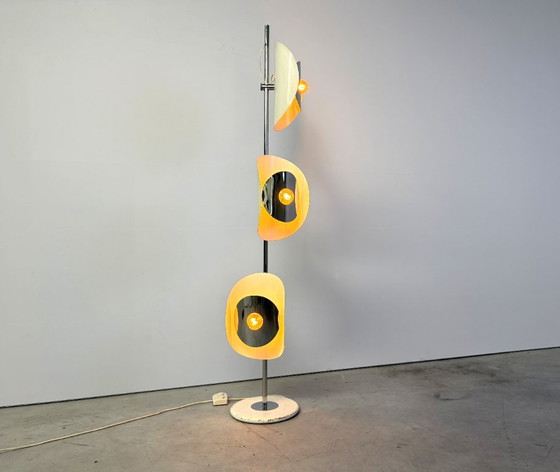Mid Century Floor Lamp by Brevetatto Italy, 1960s – Floor lights, Metal, Stone (photo 9 of 11)
