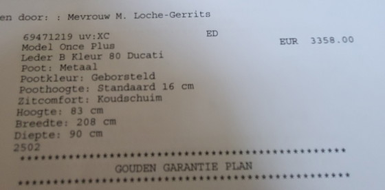 Image 1 of Leather Montel sofas (2.5 seats)