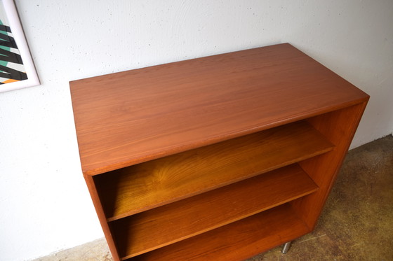 Image 1 of Mid - Century Teak Highboard Bookshelf Vintage Cabinet