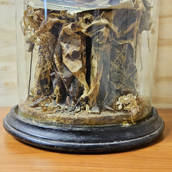 Image 1 of Sehr große antike Glocke mit Blumen Katholische Maria (Höhe:73cm) Vergine Santissima del Rosario (Itilan Glocke)