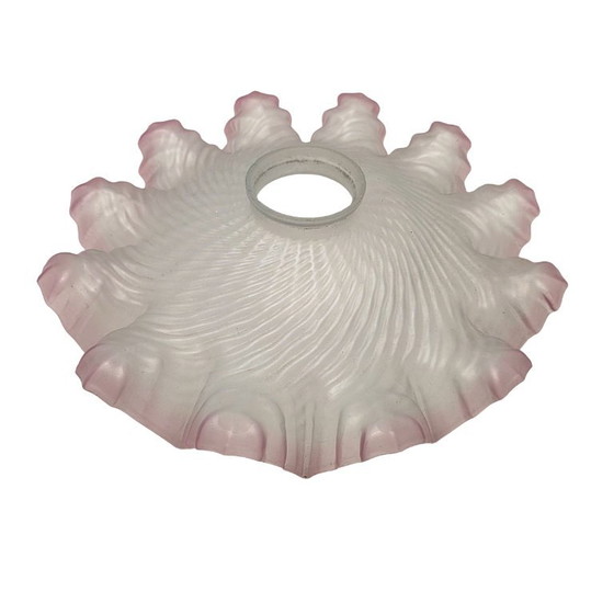 French Art Deco glass lampshade from the 1930s, Decorative Objects, Pink, Vintage (photo 2 of 5)