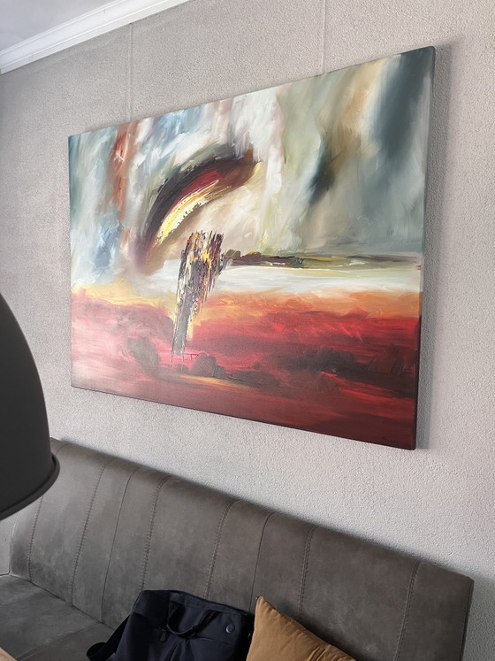 Image 1 of Beautiful large abstract painting by Gena Genadyj (140 x 100 cm)
