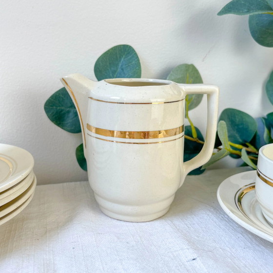 St Amand 10-persoons Koffieservies – Vintage Wit en Goud Porselein – Porcelain (photo 9 of 14)