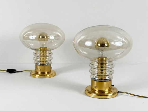 Image 1 of Set van twee lampen/paddenstoellampen uit het midden van de 20e eeuw van Luigi Colani, jaren 70.