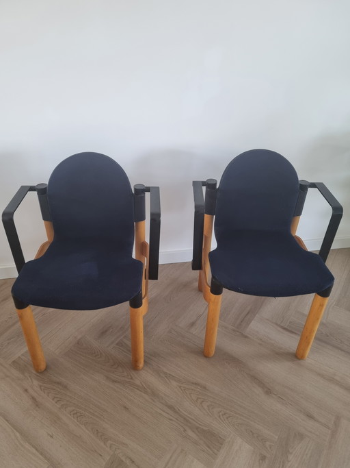 2 Vintage-Stühle von Thonet Flex, entworfen von Gerd Lange, aus den 70er/80er Jahren