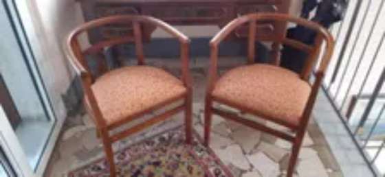 Fauteuil tonneau Art Déco des années 1930 – Restauré professionnellement et retapissé – Fauteuils d'appoint (photo 10 of 12)