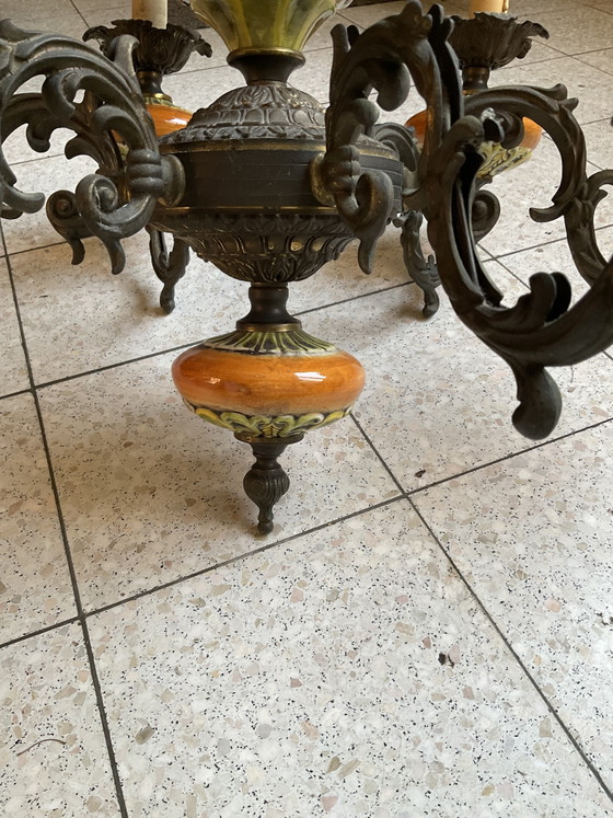 Image 1 of Chandelier with ceramic parts