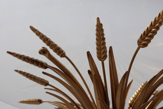 Image 1 of Hollywood regency gilded corn sheaf side table "coco chanel", Italy 1960s