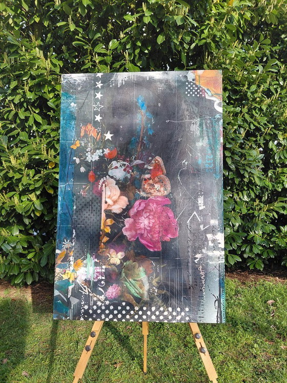 Image 1 of    'Soak up the sun' Mixed-Media Collage by Teis Albers