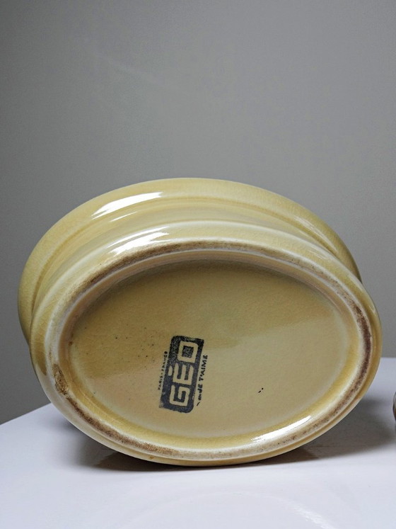 Image 1 of Small vintage GEO terrine from the 1950s-60s, beige earthenware duck