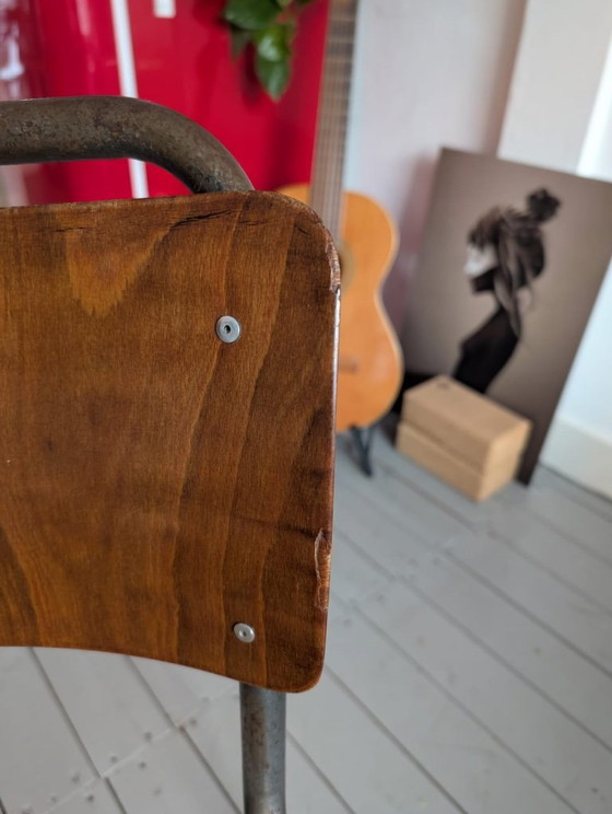 Image 1 of 2x Industrial Multiplex TH-Delft by W.H. Gispen Stühle (Gispen Modell 106)