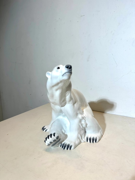 Escultura de oso polar de porcelana (photo 4 of 4)