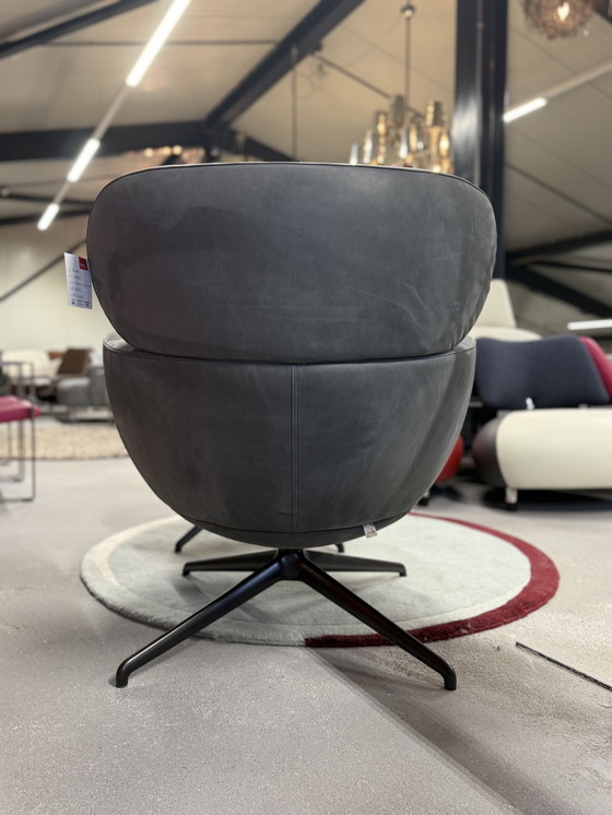 Image 1 of Poltrona Pode BiBo con Poef Neron Sesame Leather