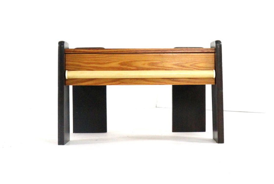 Image 1 of Set of 2 pine bedside tables vintage brutalist