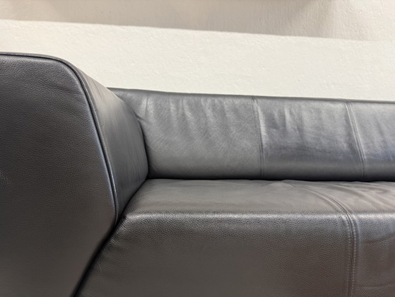 Canapé 3 places Rolf Benz Linea en cuir noir 213 – Canapés 3 places, Leather (photo 4 of 6)