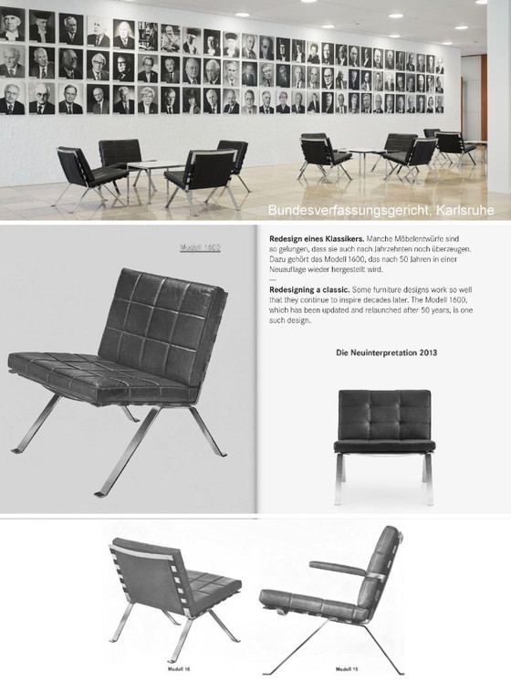 Image 1 of 1x Set di braccioli per poltrona in pelle GIRSBERGER 1600 LOUNGE CHAIR anni '60 pezzo di ricambio