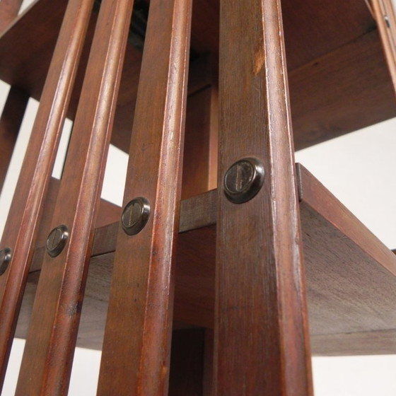 Image 1 of Mahogany book carousel G. Borgeaud Paris, 1930s