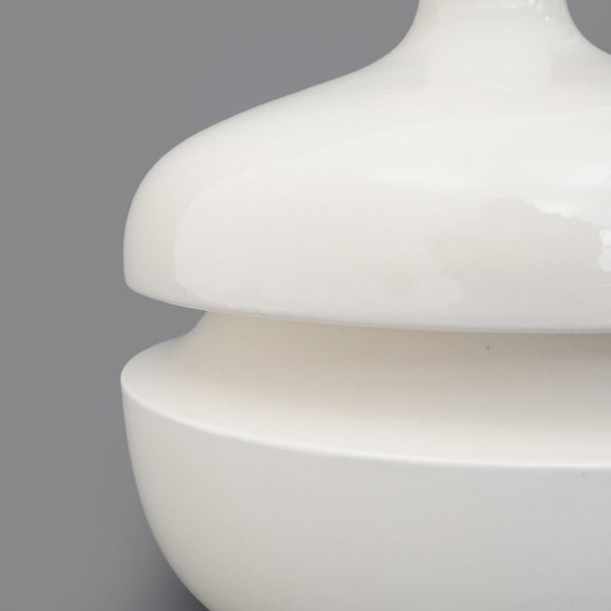Image 1 of Vaso in ceramica bianca con coperchio di Enzo Bioli per Il Picchio, anni '70