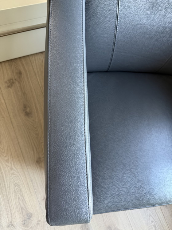 Image 1 of Fauteuil en cuir gris Leolux Dolcinea.
