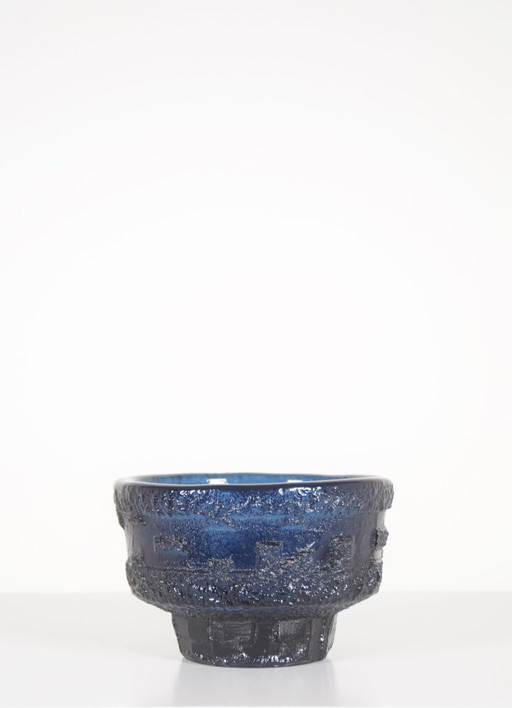 Swedish Cobolt Bowl by Göte Augustsson for Ruda Glasbruk, 1960s – schalen
