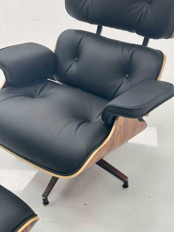 Image 1 of Herman Miller Charles en Ray Eames voor Lounge Chair met voetenbank