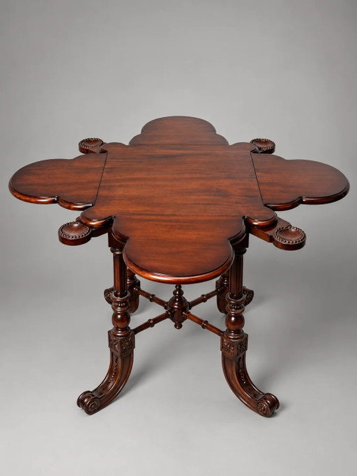Table Pliante Antique en Acajou