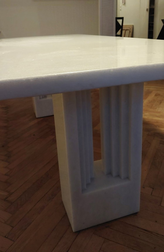 Image 1 of Mesa de comedor de mármol Delfi – Carlo Scarpa & Marcel Breuer – Gavina, Italia, alrededor de 1968–1969