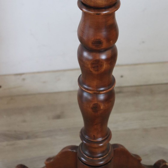 Image 1 of Vintage Pedestal Table in Walnut, Italy 1990s