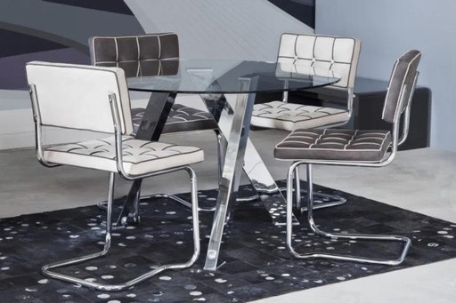 KARE DESIGN round dining table, glass, 120 cm
