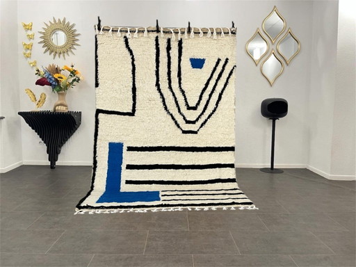 Alfombra bereber – estilo Beni Ouarain – 251 cm x 158 cm