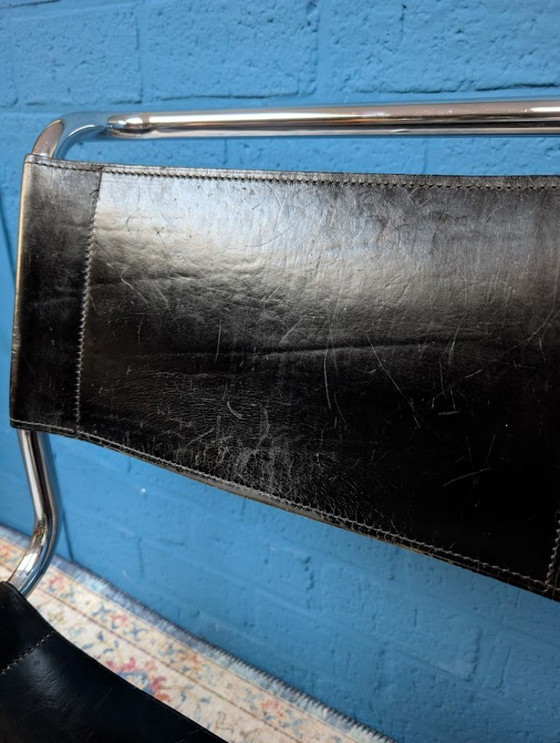 Image 1 of 6 sedie a slitta vintage S33, Mart Stam per Thonet, anni '60