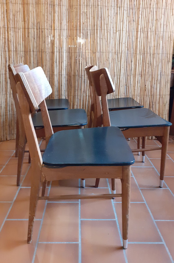 Image 1 of 5x Scandinavian design vintage chairs from the 60s