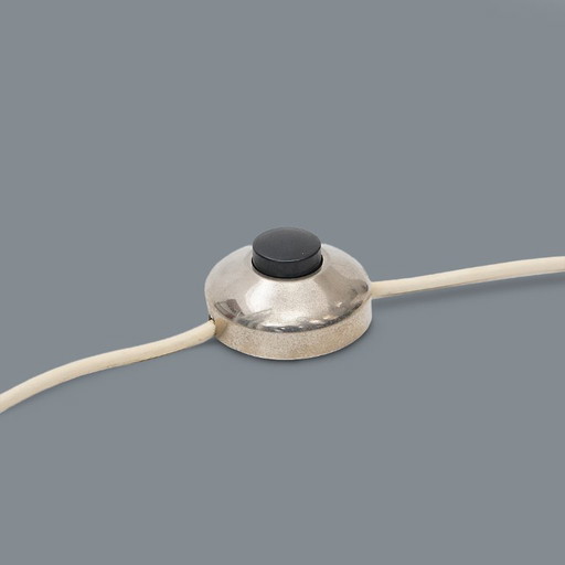 Floor lamp in chromed metal and glass, 1970s