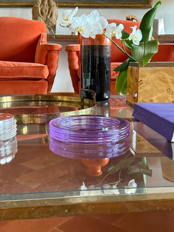 Space Age "Onde" Series Crystal Ashtray, Sergio Asti, Arnolfo Di Cambio Italy Ca. 1970 – Bowls, Glass (photo 7 of 12)
